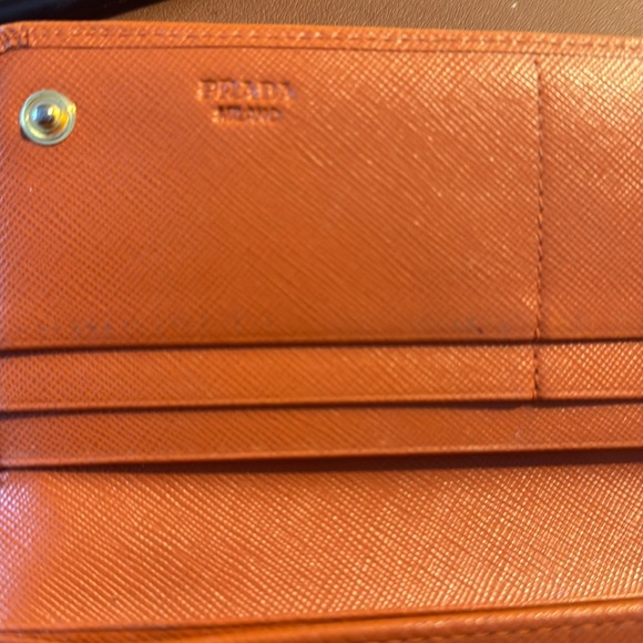 Authentic Prada wallet. Orange. - Picture 7 of 8